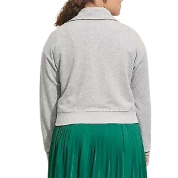 HEATHER GRAY PRINCE HALF ZIP HIP LENGTH SWEATSHIRT SZ XXL NWOT - Picture 2 of 4